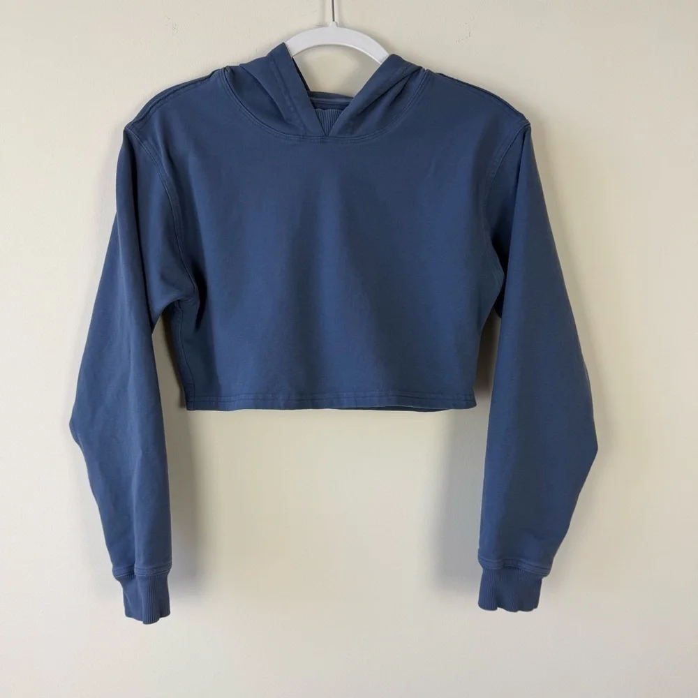 Lululemon All Yours Cropped Hoodie Blue